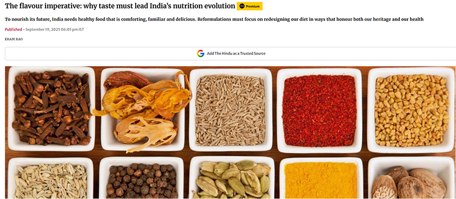 The flavour imperative: why taste must lead India’s nutrition evolution