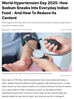 World Hypertension Day 2025: How Sodium Sneaks Into Everyday Indian Food - And How To Reduce Its Content