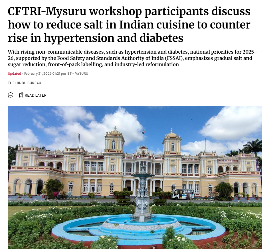 CFTRI-Mysuru workshop participants discuss how to reduce salt in Indian cuisine to counter rise in hypertension and diabetes