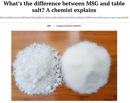 What’s the difference between MSG and table salt? A chemist explains