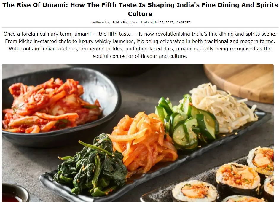 The Rise Of Umami: How The Fifth Taste Is Shaping India's Fine Dining And Spirits Culture
