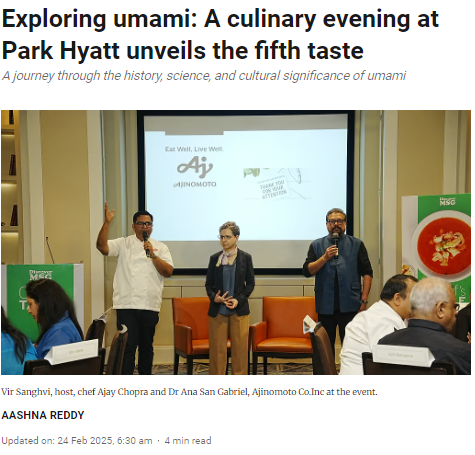 Exploring umami: A culinary evening at Park Hyatt unveils the fifth taste